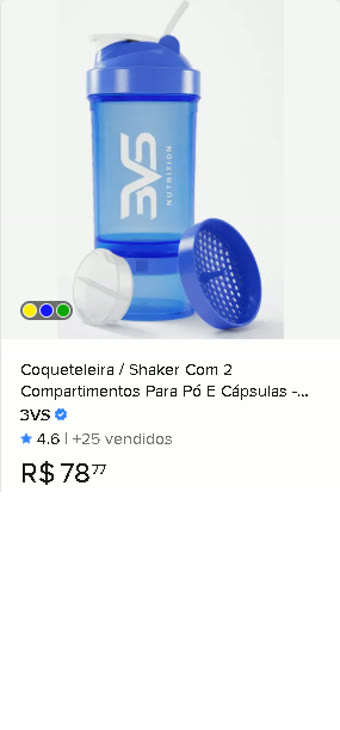 Coqueteleira com compartimentos