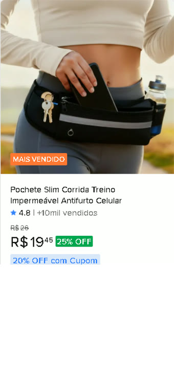 Pochete de corrida impermeável